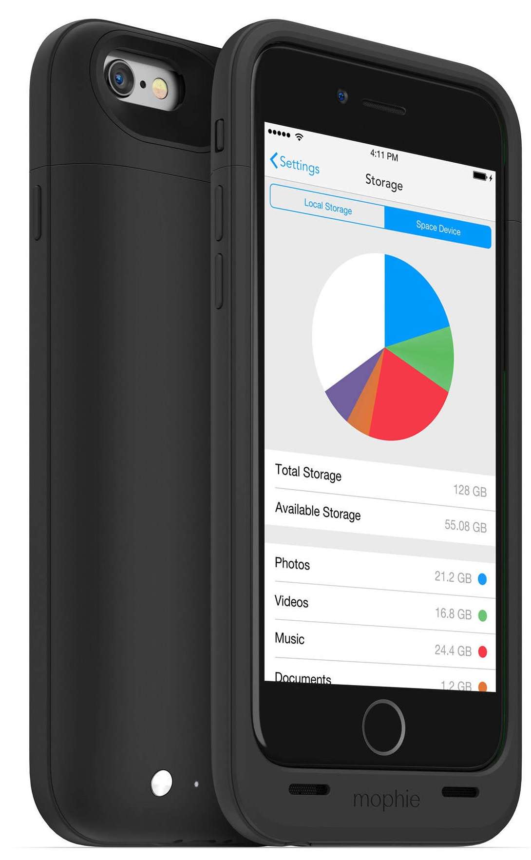 Купить mophie Space Pack 64Gb - чехол-аккумулятор для Apple iPhone 6  (Black) в Москве в каталоге чехлов-аккумуляторов для смартфонов с  доставкой. Характеристики, цены в интернет-магазине iCover.