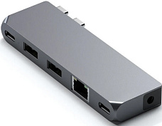USB-концентратор Satechi USB-C Pro Hub Mini ST-UCPHMIM для MacBook Pro 2021 (Space Grey) купить в интернет-магазине icover