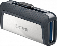 Флеш-накопитель SanDisk Ultra Dual (SDDDC2-128G-G46) USB-C/A 128Gb (Silver) купить в интернет-магазине icover