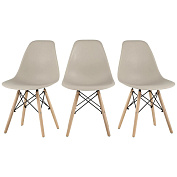 Комплект стульев RIDBERG DSW EAMES 3 шт. (Beige) купить в интернет-магазине icover