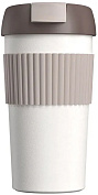 Термостакан-непроливайка KissKissFish Rainbow Vacuum Coffee Tumbler (Grey/White/Brown) купить в интернет-магазине icover