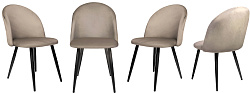 Комплект стульев Ridberg ЛОРИ Velour 4 шт. (Grey)  купить в интернет-магазине icover