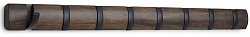 Вешалка настенная горизонтальная Umbra FLIP 8 крючков черная-орех купить в интернет-магазине icover