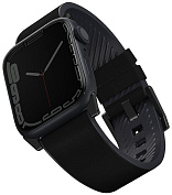 Ремешок Uniq Straden Waterproof Leather/Silicone для Apple Watch 45/44/42 mm (Black) купить в интернет-магазине icover