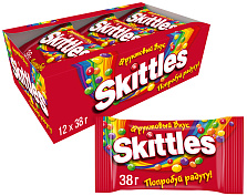 Драже Skittles Фрукты, в разноцветной глазури, 38 г х 12 шт купить в интернет-магазине icover