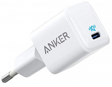 Сетевое зарядное устройство Anker PowerPort 3 20W USB-C A2633G22 (White) купить в интернет-магазине icover
