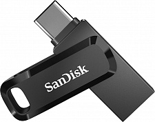 Флеш-накопитель SanDisk Ultra Dual Drive Go (SDDDC3-064G-G46) USB-C/A 64GB (Black) купить в интернет-магазине icover