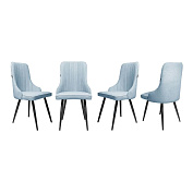 Комплект стульев Ridberg ЛОНДОН Chenille 4 шт. (Blue)  купить в интернет-магазине icover