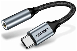 Адаптер Ugreen AV142 3.5mm/USB-C F/M (Grey) купить в интернет-магазине icover
