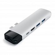 Хаб Satechi Aluminium Type-C Pro Hub Adapter with Ethernet (Silver) купить в интернет-магазине icover