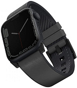 Ремешок Uniq Straden Waterproof Leather/Silicone для Apple Watch 45/44/42 mm (Grey) купить в интернет-магазине icover