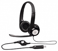 Проводные наушники  Logitech USB Headset H390 981-000406 с микрофоном (Baer) купить в интернет-магазине icover