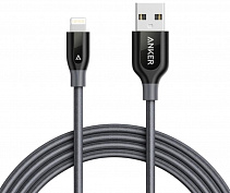 Кабель Anker Powerline+ (A8122HA1) USB-A/Lightning 1.8m (Space Grey) купить в интернет-магазине icover