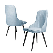 Комплект стульев Ridberg ЛОНДОН Chenille 2 шт. (Blue)  купить в интернет-магазине icover