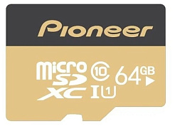 Карта памяти Pioneer MicroSD Card Cl10/UHS1/U1 (64GB) купить в интернет-магазине icover