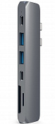USB-хаб Satechi Aluminum Type-C Pro Hub Adapter для MacBook Pro 13”/15” 2016 (Space Gray) купить в интернет-магазине icover