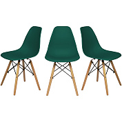 Комплект стульев Ridberg DSW EAMES 3 шт. (Deep Green) купить в интернет-магазине icover
