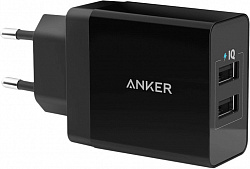 Сетевое зарядное устройство Anker PowerPort 2 24W A2021L11 (Black) купить в интернет-магазине icover