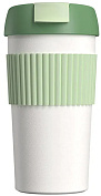 Термостакан-непроливайка KissKissFish Rainbow Vacuum Coffee Tumbler (Green/White) купить в интернет-магазине icover