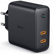 Сетевое зарядное устройство Aukey Focus Duo PD (PA-D5) USB-C 63W (Black) купить в интернет-магазине icover