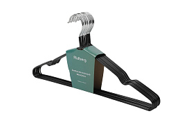 Вешалка-плечики для одежды Ridberg 20 шт (Black) купить в интернет-магазине icover
