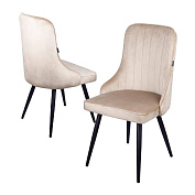 Комплект стульев Ridberg ЛОНДОН Velour 2 шт. (Beige)  купить в интернет-магазине icover