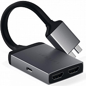 Адаптер Satechi Type-C Dual HDMI Adapter ST-TCDHAM (Space Grey) купить в интернет-магазине icover