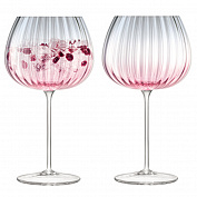 Набор из 2 круглых бокалов LSA International Dusk 650 мл розовый-серый купить в интернет-магазине icover