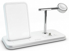 Беспроводное зарядное устройство Zens Stand+Dock+Watch Wireless Charger (White) купить в интернет-магазине icover