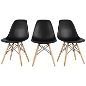 Комплект стульев RIDBERG DSW EAMES 3 шт. (Black) купить в интернет-магазине icover